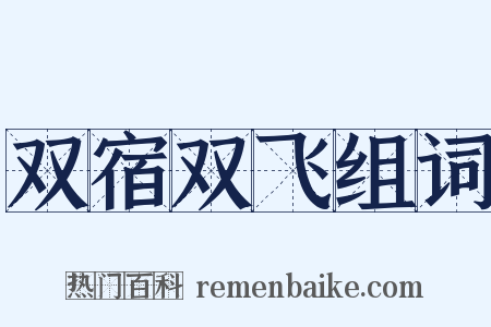 双宿双飞组词是什么意思的图片